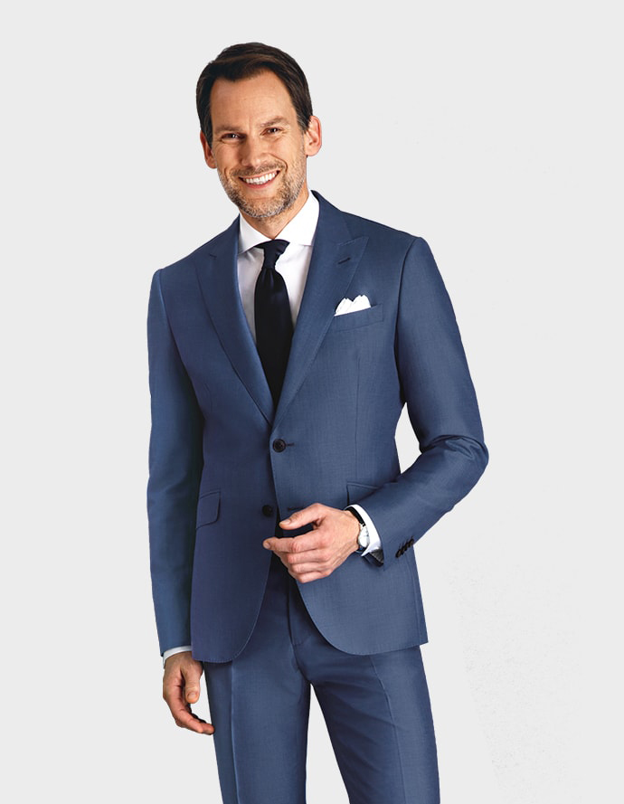 Savoy Luxury Custom Men's Suits | Black Lapel