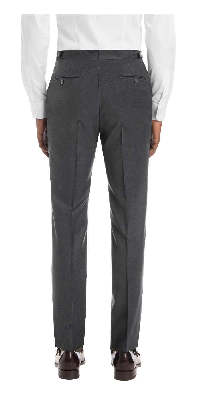 Gray Flannel Dress Pants | Black Lapel