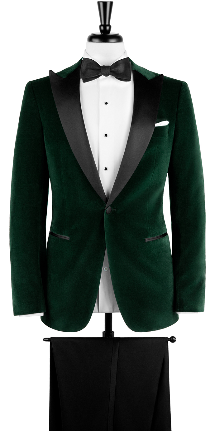 Groom in a Velvet Emerald Green Blazer
