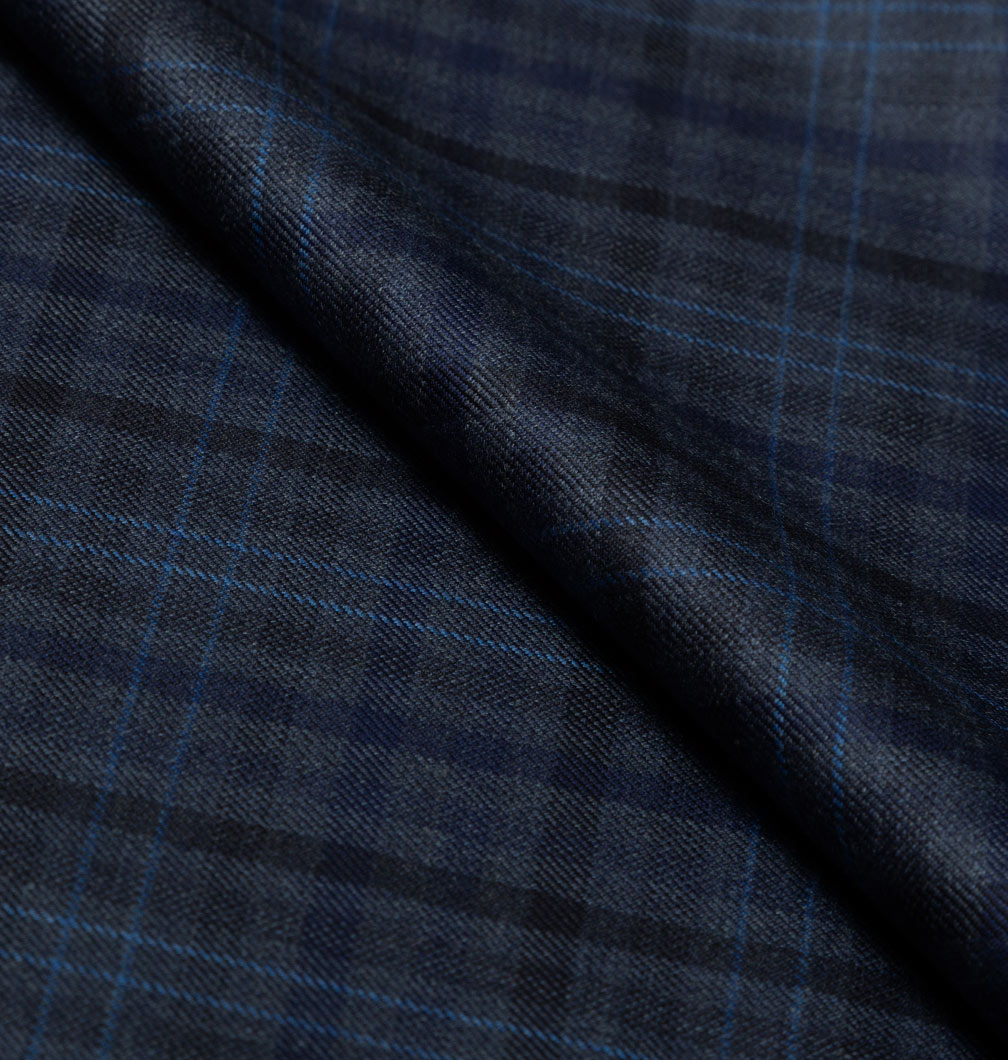 Mixed Navy Plaid Suit